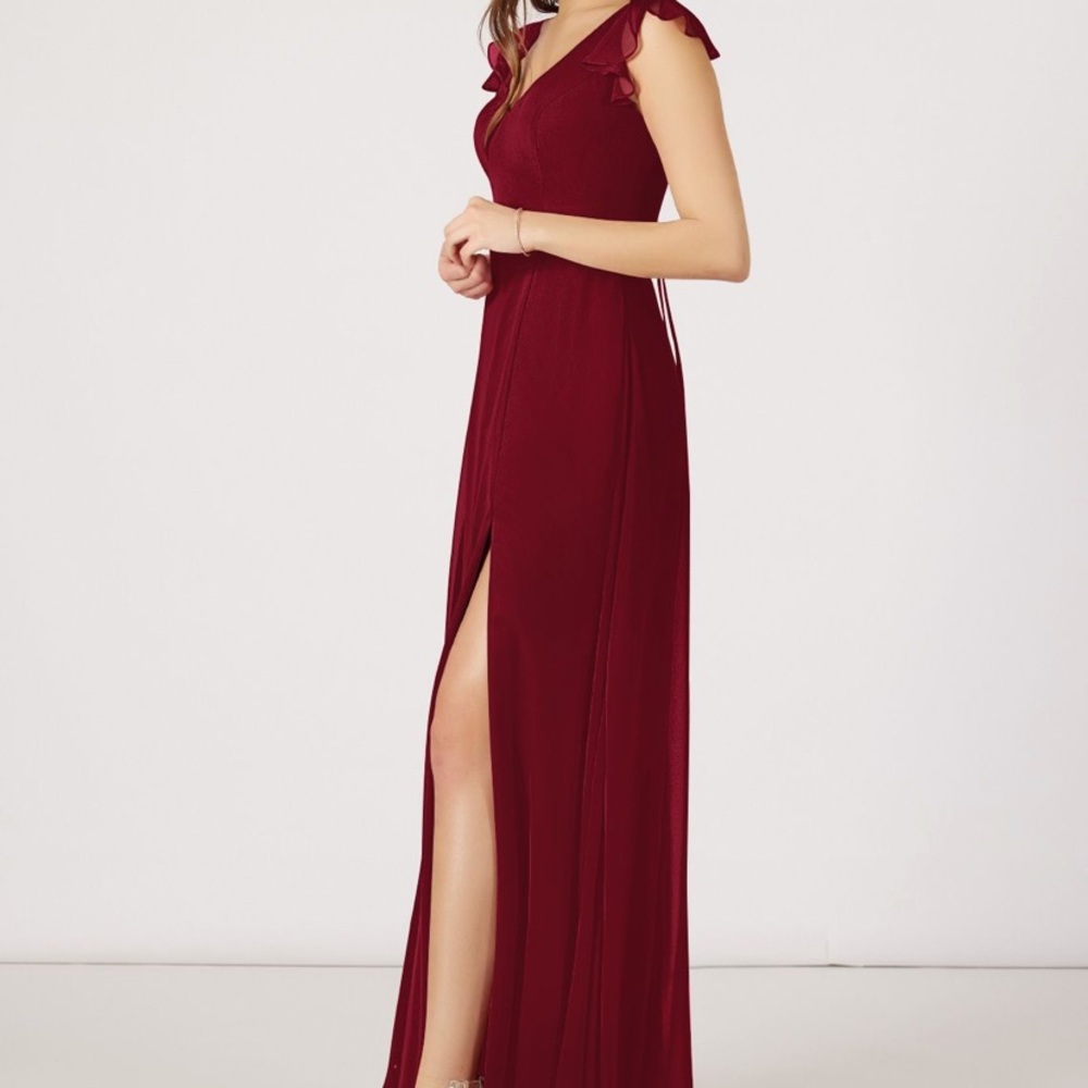 AZAZIE Claudine dress in burgundy